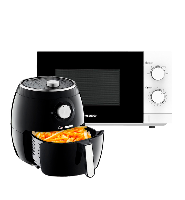 COMBO MAMA-MICROONDA DE 20L+FREIDORA DE AIRE 6,5L CONSUMER