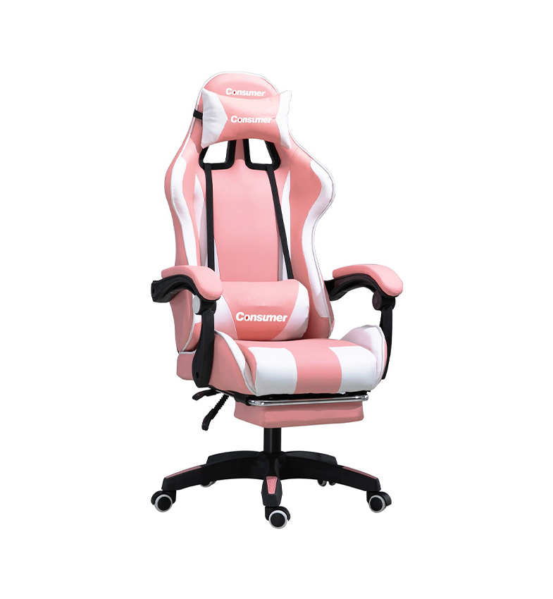 SILLA YT-055 GAMER ROSA Y BLANCA