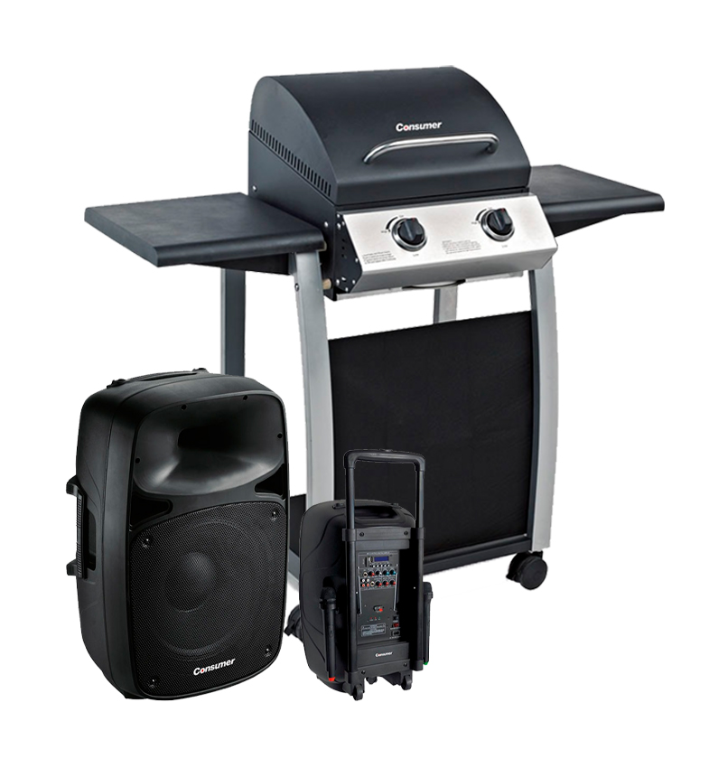COMBO MAMA-PARRILLA BBQ 2H+SPEAKER BOX 12 CONSUMER
