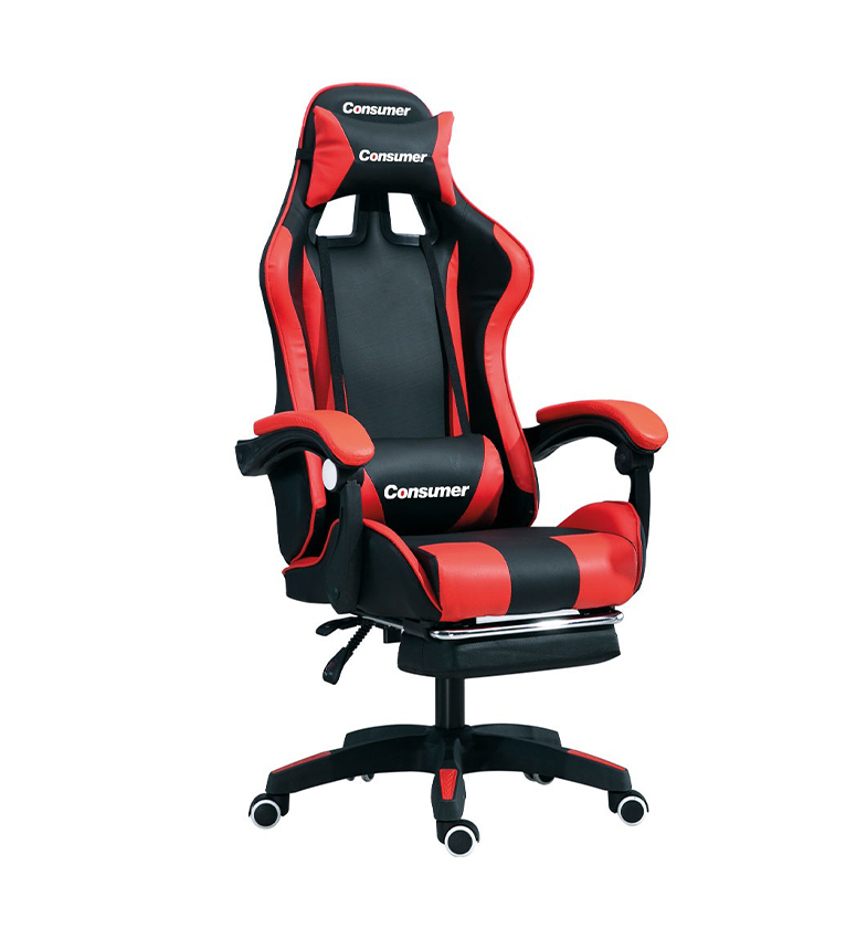 SILLA YT-055 GAMER NEGRO Y ROJO CONSUMER