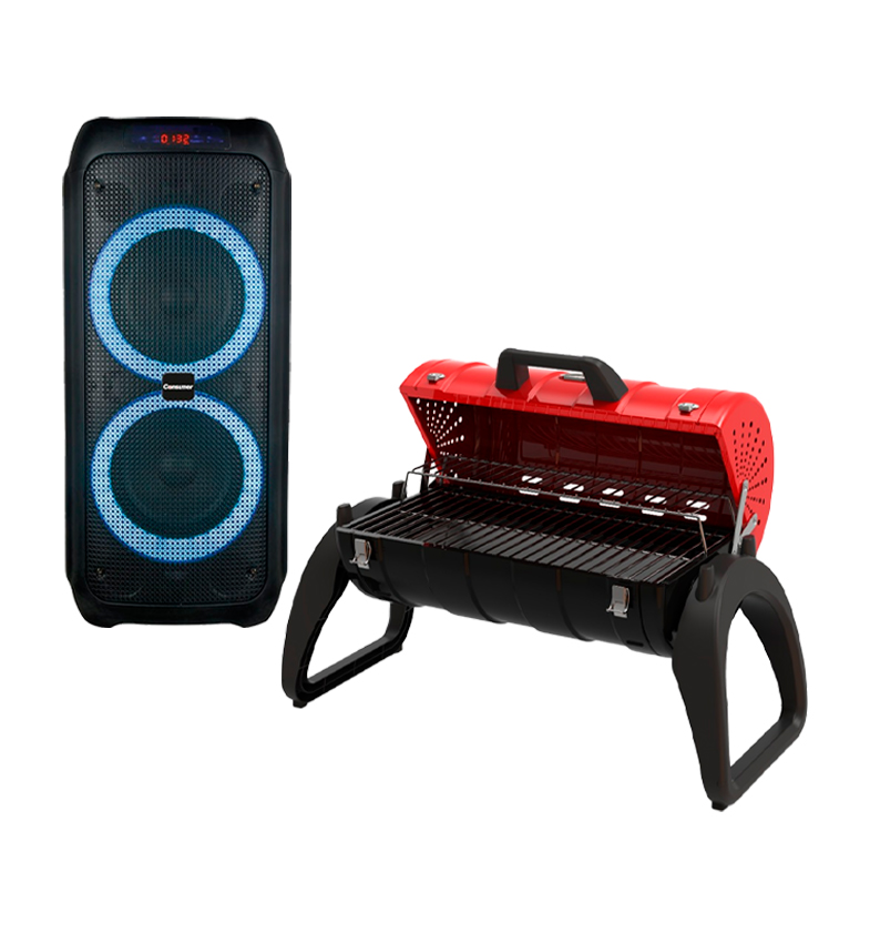 COMBO MAMA-SPEAKER BT8+PARRILLA A CARBON CONSUMER