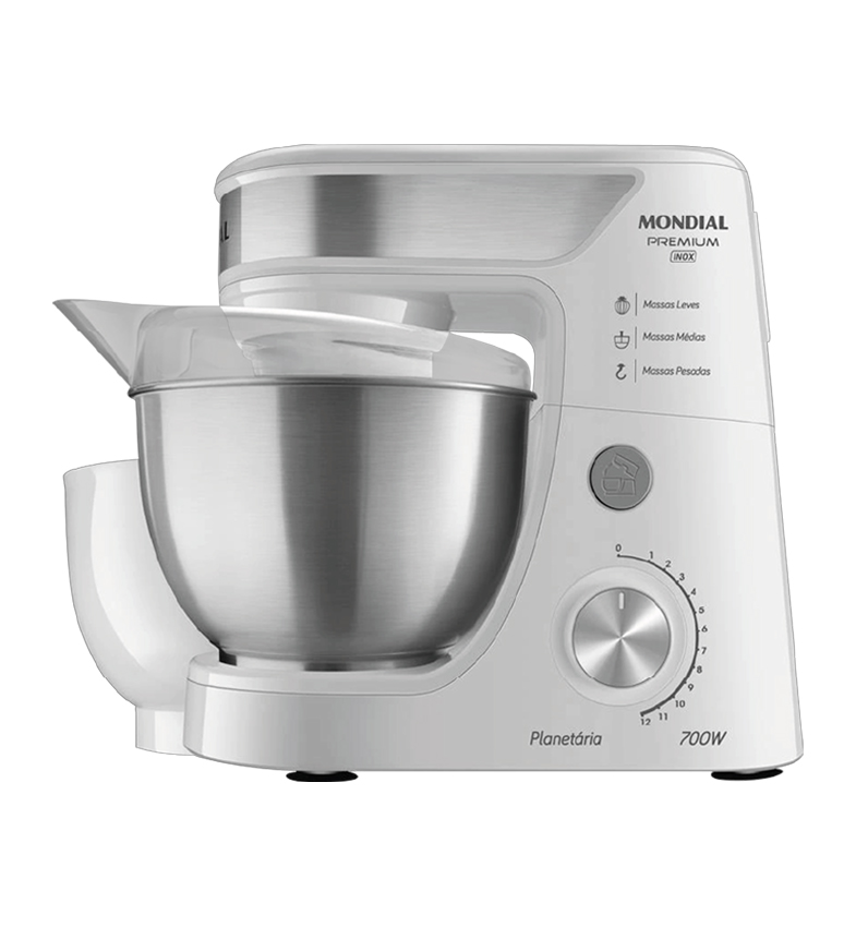 BATIDORA PLANETARIA 700W PREMIUM INOX - 2 BOLS
