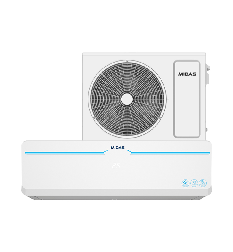 AIRE ACONDICIONADO MIDAS 12.000 BTU F/C MD-AIR12 AA R410 GAS ECOLOGICO