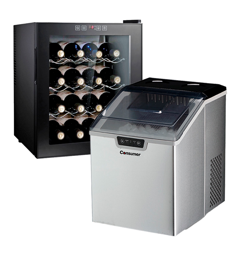 WINE COOLER DE 16B+FABRICADORA DE 18K CONSUMER